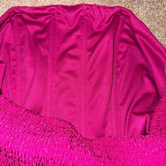 - HOT PINK BAND OF THE FREE MINI CORSET TOP STRAPLESS DRESS WITH POCKETS MEDIUM - Picture 12 of 16